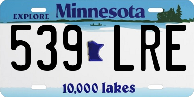 MN license plate 539LRE