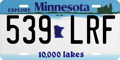 MN license plate 539LRF