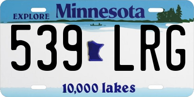 MN license plate 539LRG