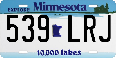 MN license plate 539LRJ