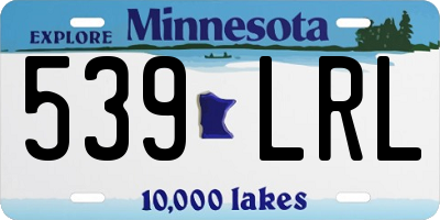 MN license plate 539LRL