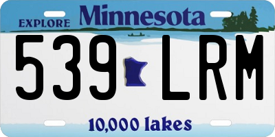 MN license plate 539LRM