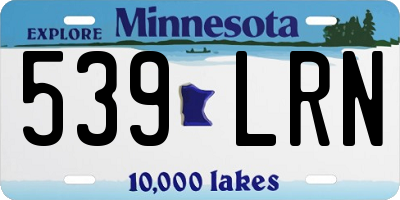 MN license plate 539LRN