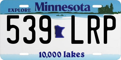 MN license plate 539LRP