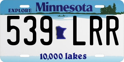 MN license plate 539LRR