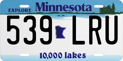 MN license plate 539LRU