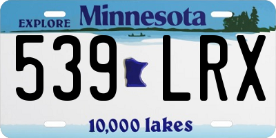 MN license plate 539LRX