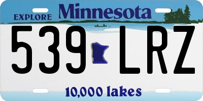 MN license plate 539LRZ