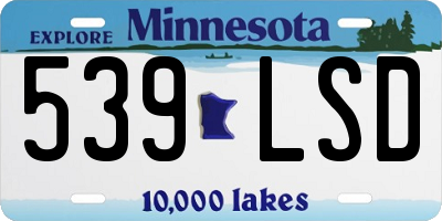 MN license plate 539LSD