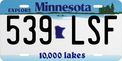 MN license plate 539LSF