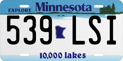MN license plate 539LSI