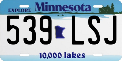 MN license plate 539LSJ