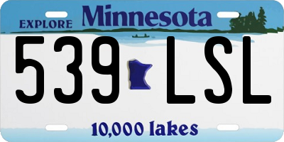 MN license plate 539LSL