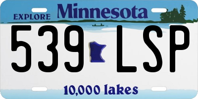 MN license plate 539LSP