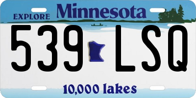 MN license plate 539LSQ