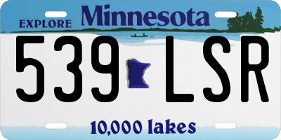 MN license plate 539LSR