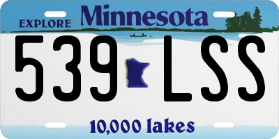 MN license plate 539LSS