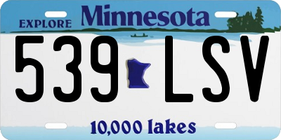 MN license plate 539LSV