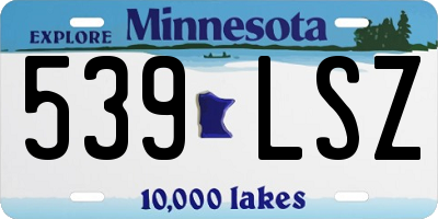 MN license plate 539LSZ