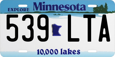 MN license plate 539LTA
