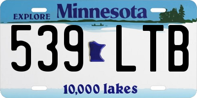 MN license plate 539LTB