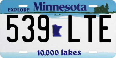 MN license plate 539LTE