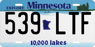 MN license plate 539LTF
