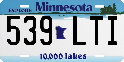 MN license plate 539LTI