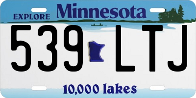 MN license plate 539LTJ