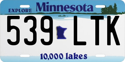MN license plate 539LTK
