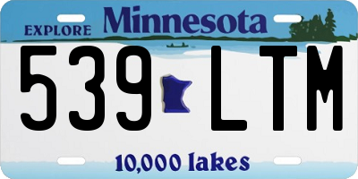 MN license plate 539LTM