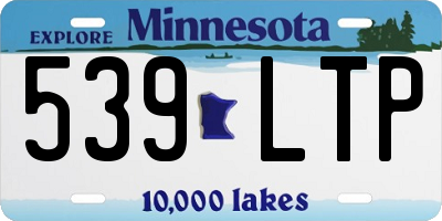 MN license plate 539LTP