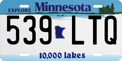 MN license plate 539LTQ