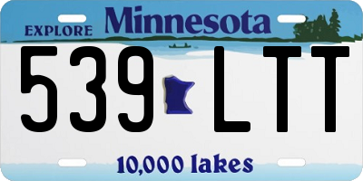 MN license plate 539LTT