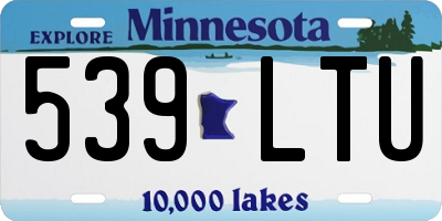 MN license plate 539LTU