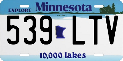 MN license plate 539LTV