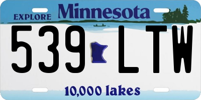 MN license plate 539LTW