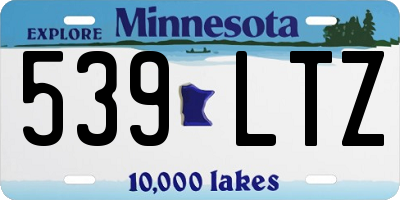 MN license plate 539LTZ