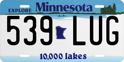 MN license plate 539LUG
