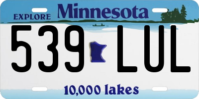 MN license plate 539LUL