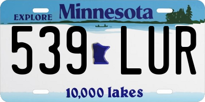 MN license plate 539LUR