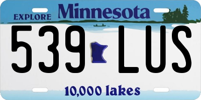 MN license plate 539LUS