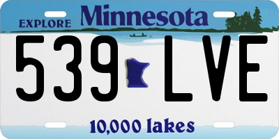 MN license plate 539LVE