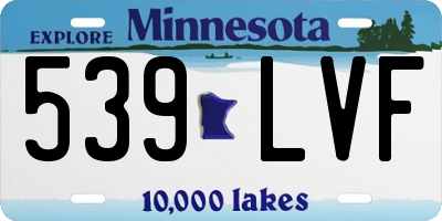 MN license plate 539LVF