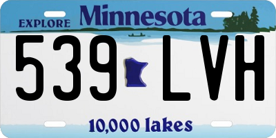 MN license plate 539LVH