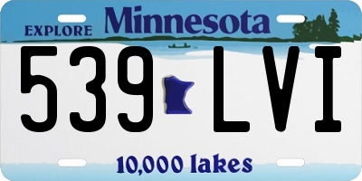 MN license plate 539LVI