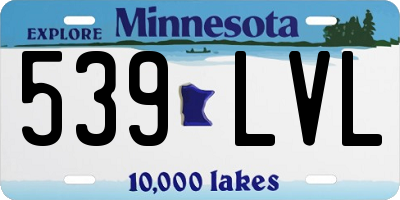 MN license plate 539LVL