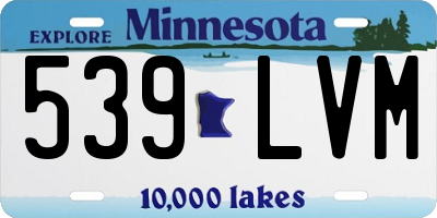 MN license plate 539LVM