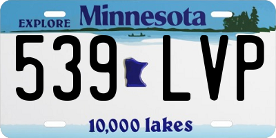 MN license plate 539LVP