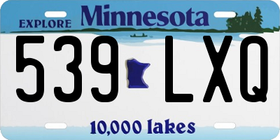 MN license plate 539LXQ